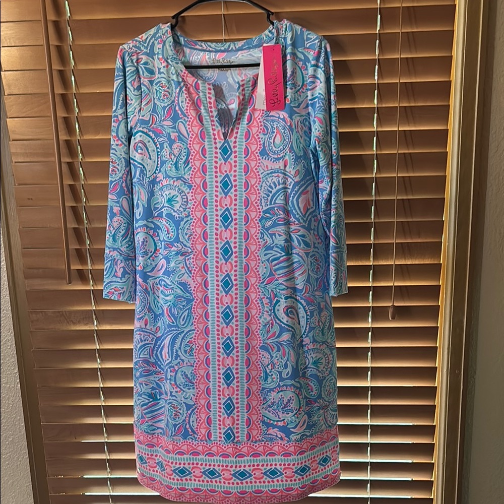 Lilly Pulitzer Blue and Pink Paisley Dress